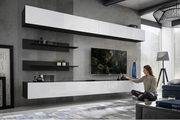 Living room wall unit set wall cabinet living room new wooden furniture