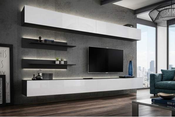 Living room wall unit set wall cabinet living room new wooden furniture