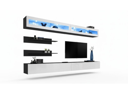 Living room wall unit set, wall cabinet, lowboard, wall shelf, TV stand, new