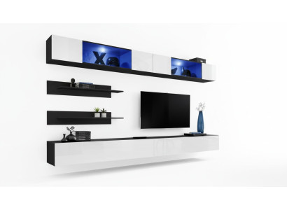 Wooden furniture living wall 2x wall cabinet wall shelves design set furnishings