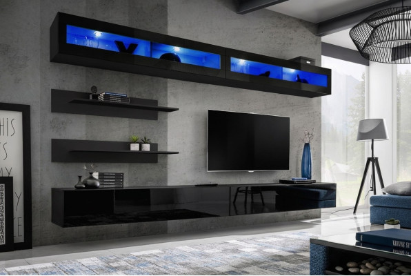 Living room 2x wall cabinet set wall unit wooden furniture TV stand new