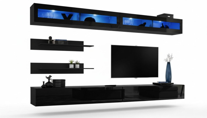 Living room 2x wall cabinet set wall unit wooden furniture TV stand new