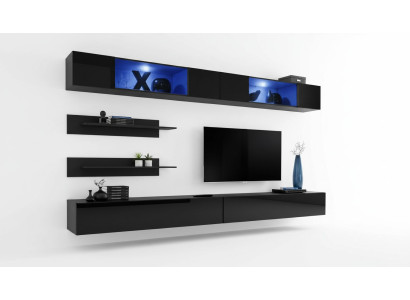 Living room furniture set, living room TV stand, wall cabinet 6-piece. Living room wall unit furnishings.