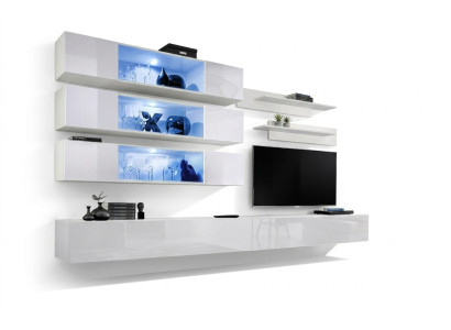 Designer Set 7-piece Living Room Wall Luxury Wall Cabinet Living Room Wooden Furniture Einrichtung