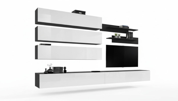Living room furniture luxury wall unit designer suite set TV stand wall cabinet