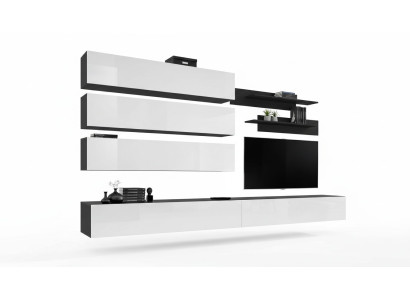 Living room furniture luxury wall unit designer suite set TV stand wall cabinet