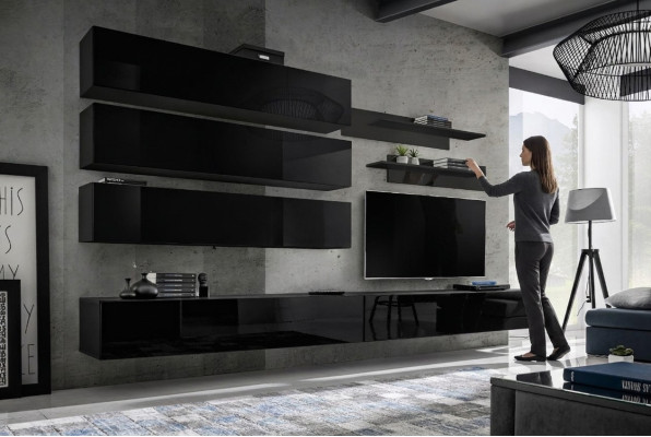 Wall cabinet design living room living room wood furnishing wall shelves new