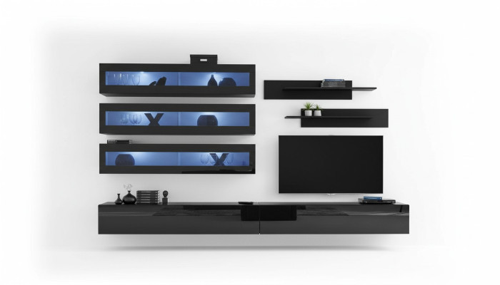 Wall unit design wall shelf TV stand wall cabinet living room wood furniture new