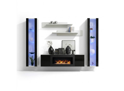 Luxury living room wall unit TV stand sideboard wooden designer living room hanging display cabinet furniture