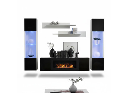 Living room wall unit TV stand shelf luxury design set of 5 modern furniture new
