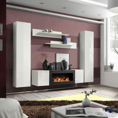 Modern wall unit, designer furnishing wall shelves, hanging display cabinet, sideboard new