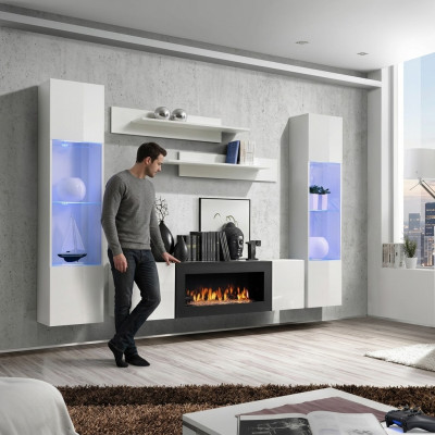 Modern living room furniture designer wall unit wall shelves sideboard decor