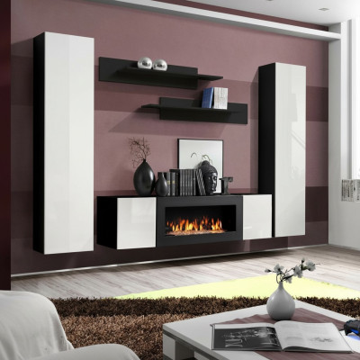 Living room furniture complete wall unit sideboard wall shelves luxury furnishings