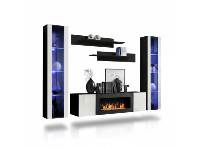 Living room wall shelves modern luxury set 5-piece designer hanging display cabinet