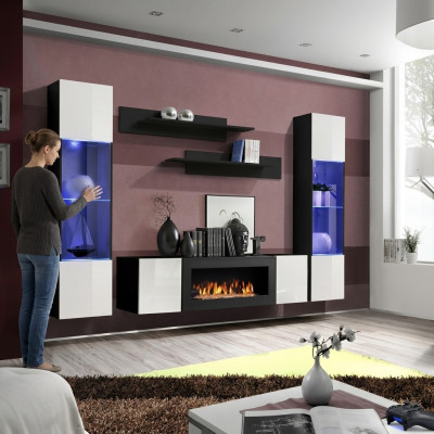 Luxury Living Room Wall Modern Designer Hanging Display Cabinet Sideboard Furnishings