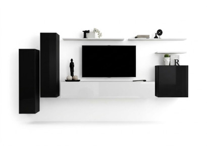 Wall unit set 7-piece TV stand luxury designer sideboard living room wall shelf new