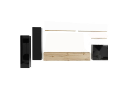 Complete 7-piece wall cabinet living room wall luxury furnishing modern furniture