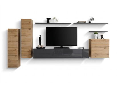 Designer living room complete wall unit shelves luxury wall cabinet new