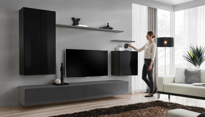 Wall unit sideboard wall shelf TV cabinet shelf wall cabinet living room furniture