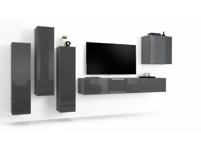 Modern wall unit living room TV stand living room set 5-piece TV stand