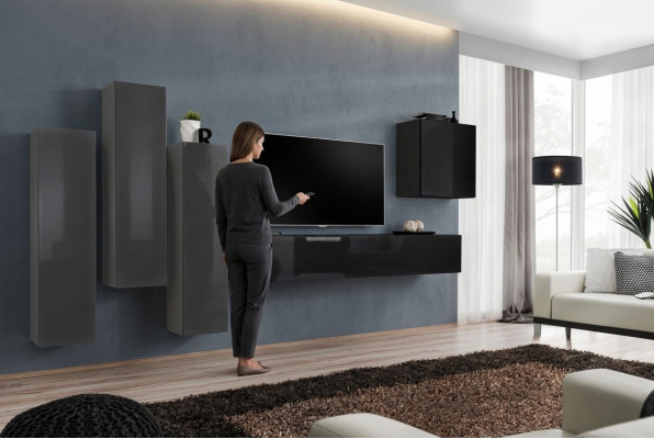 Design living room wall unit TV stand 3x wall cabinet sideboard cabinet luxury furniture