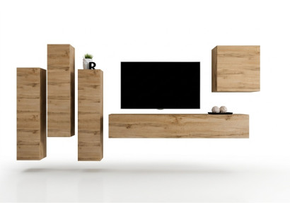 Living room wall unit brown wall cabinet living room TV stand wooden luxury furniture furnishings