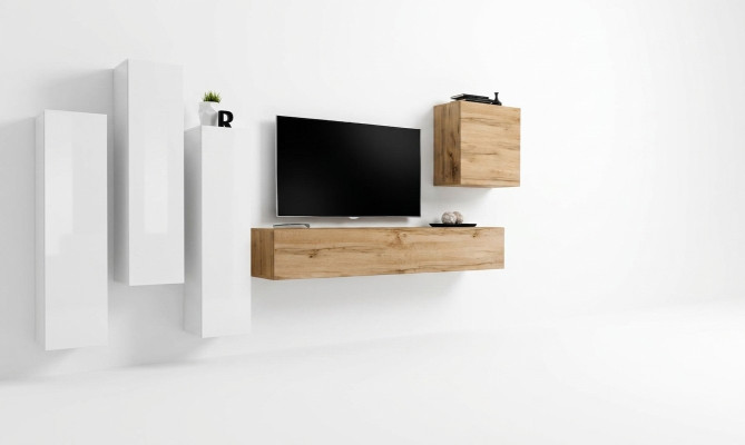 Modern TV stand wood living room furniture brown wall cabinet new living room wall