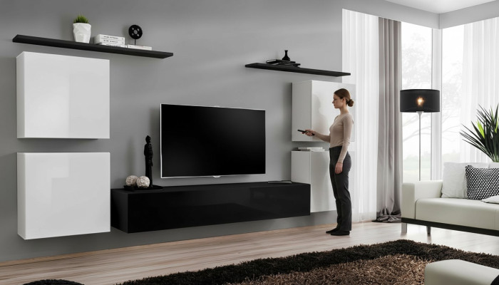 Complete White Wall Cabinet Living Room Wall Luxury Living Room Sideboard TV Stand Modern
