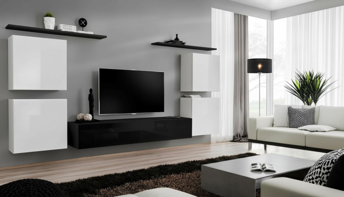 Complete White Wall Cabinet Living Room Wall Luxury Living Room Sideboard TV Stand Modern