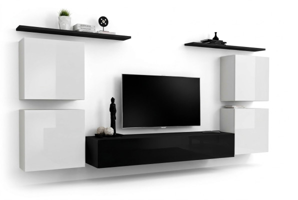 Complete White Wall Cabinet Living Room Wall Luxury Living Room Sideboard TV Stand Modern