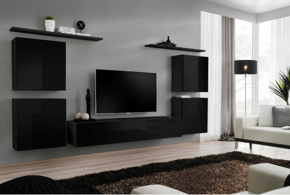 Living room wall shelf furniture wall unit luxury complete set wall cabinet