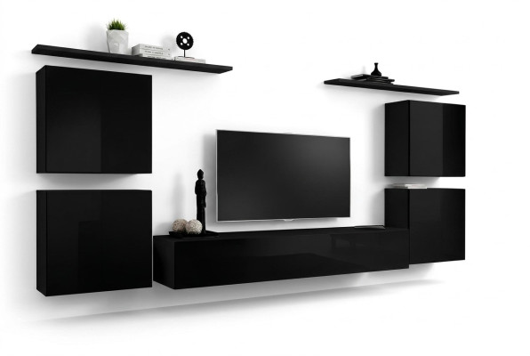 Living room wall shelf furniture wall unit luxury complete set wall cabinet