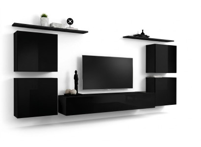 Living room wall shelf furniture wall unit luxury complete set wall cabinet