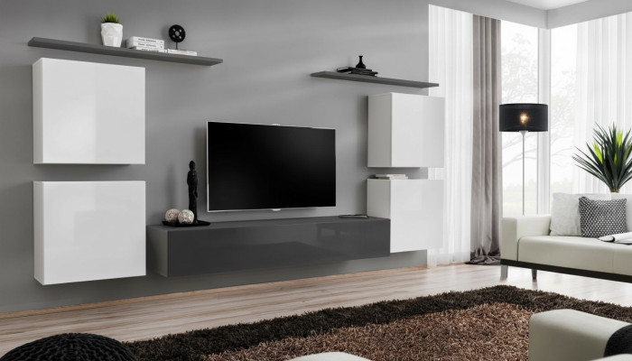 Design living wall luxury furnishing complete wall shelf wood furniture wall cabinet