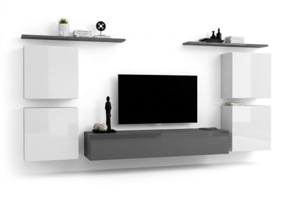 Design living wall luxury furnishing complete wall shelf wood furniture wall cabinet