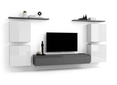 Design living wall luxury furnishing complete wall shelf wood furniture wall cabinet