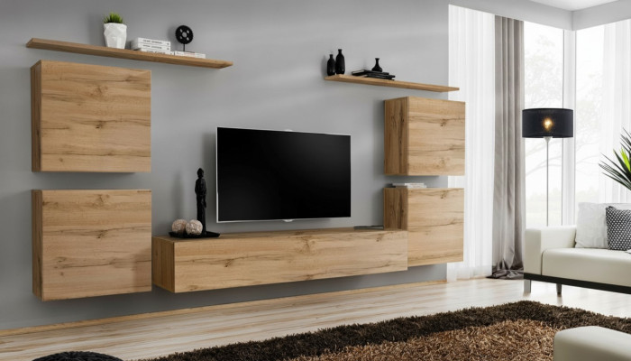Design wall cabinet shelf living room wood TV stand wall shelves new wooden furniture