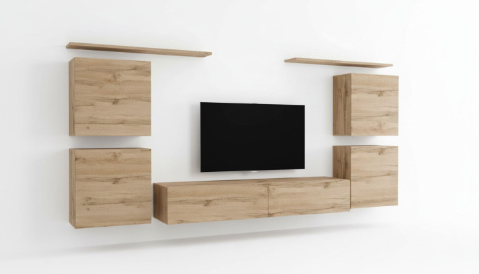 Design wall cabinet shelf living room wood TV stand wall shelves new wooden furniture