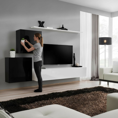 Living room wall unit white TV stand design sideboard furniture wall cabinet