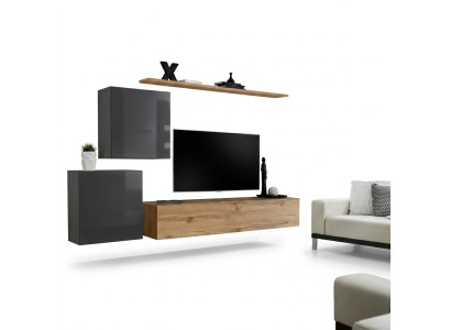 Living room furniture set wall unit TV stand sideboard shelf wood luxury wall cabinet