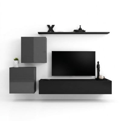 Wall unit hanging cabinet modern design living room luxury furniture wall shelves