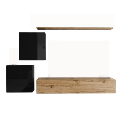 Modern new wall unit sideboard brown designer living room furniture wood wall cabinet