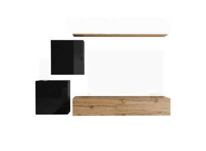 Modern new wall unit sideboard brown designer living room furniture wood wall cabinet