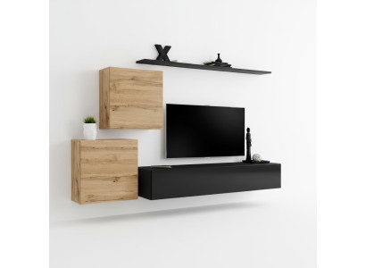 Designer living room wall unit, living room furniture, wall shelves, luxury TV stand, modern sideboard.