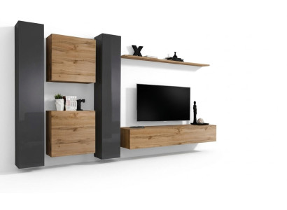Brown living room wall unit designer sideboard modern TV stand living room wall shelf