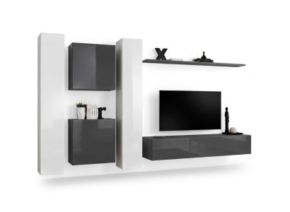 Gray wall cabinet living room wall shelf design wall cabinet modern furniture