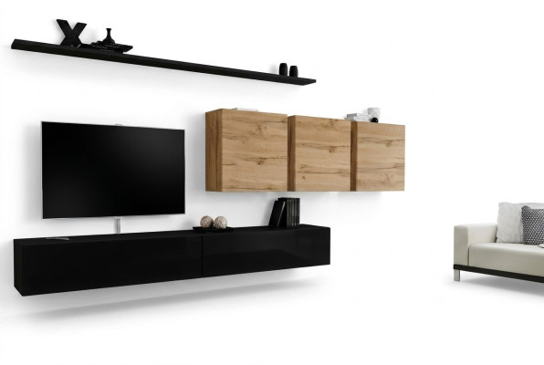 Complete Set 7-Piece TV Stand Sideboard Living Room Furniture Modern Interior