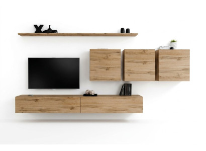 Living room wall unit cabinet sideboard designer wooden furniture brown