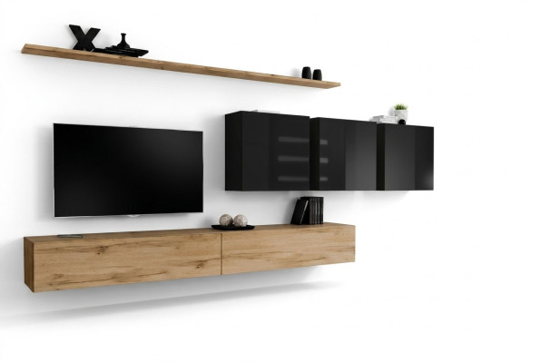 Design living wall brown sideboard TV stand wall cabinet living room furniture complete