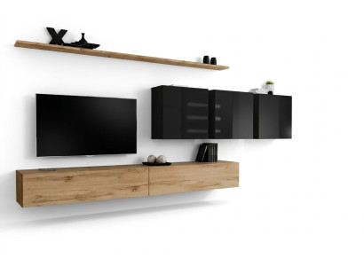 Design living wall brown sideboard TV stand wall cabinet living room furniture complete
